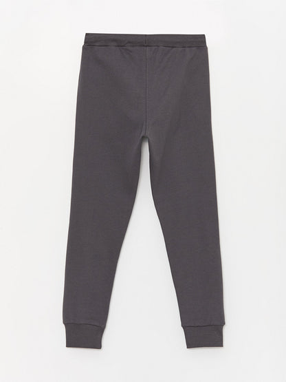 Printed Boys' Jogger Sweatpants with Elastic Waist