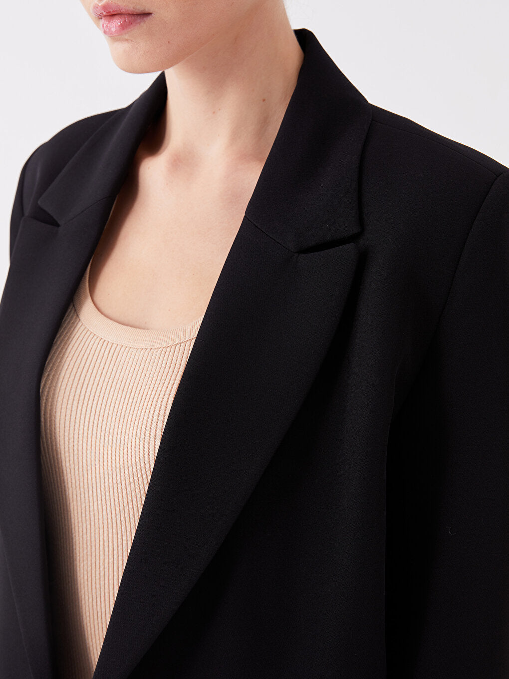 Plain Long Sleeve Women's Blazer Jacket