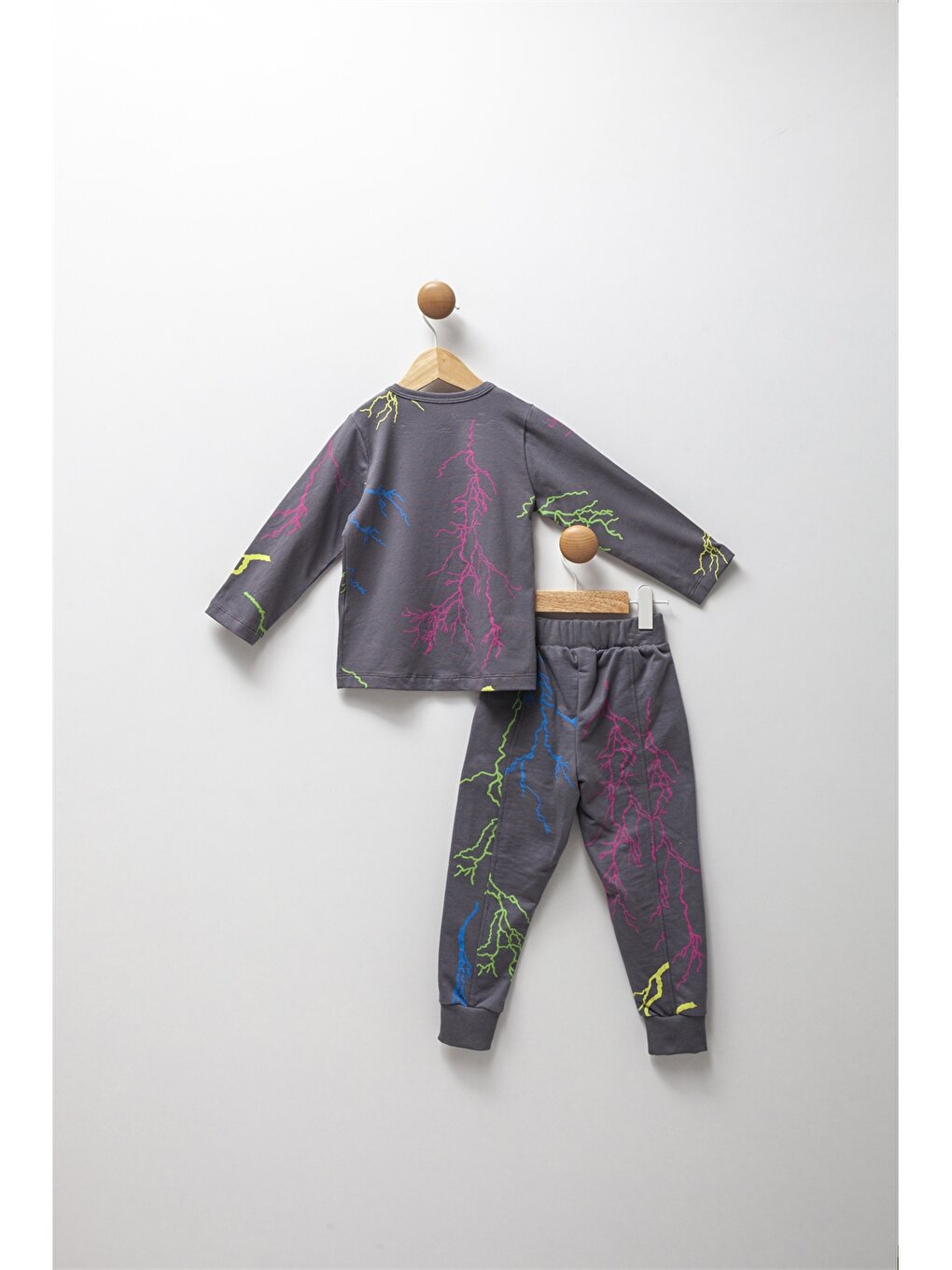 Crew Neck Long Sleeve Printed Baby Boy 2 Piece Set