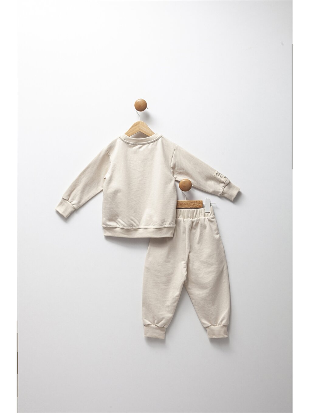 Crew Neck Long Sleeve Printed Baby Boy 2 Piece Set