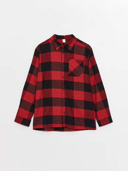 Comfortable Fit Plaid Boy's Shirt