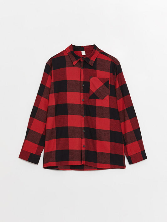 Comfortable Fit Plaid Boy's Shirt