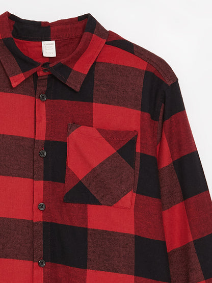 Comfortable Fit Plaid Boy's Shirt