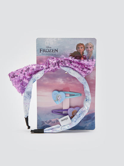 Frozen Printed Girl's Crown and Buckle