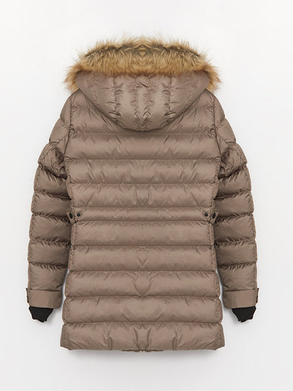 Women's Hooded Plain Puffer Coat