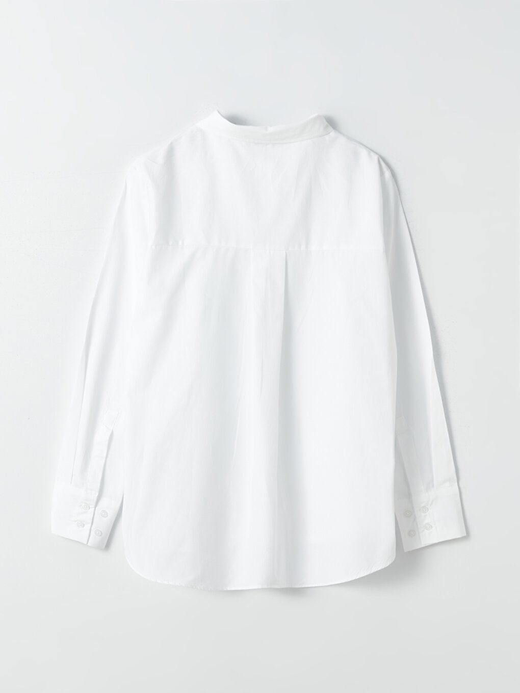 Plain Long Sleeve Poplin Women's Shirt