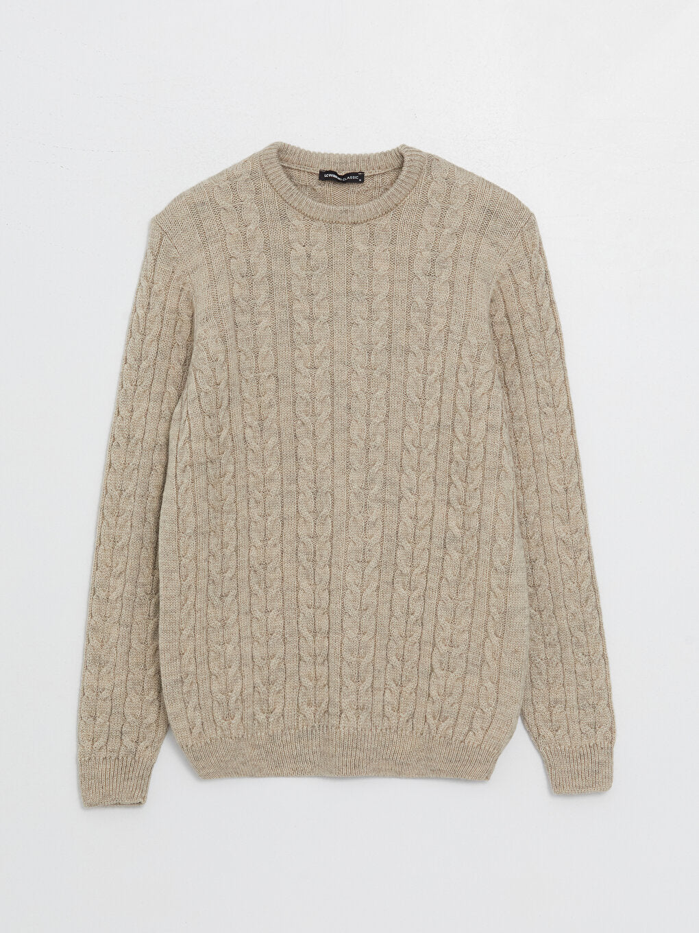 Crew Neck Long Sleeve Men's Knitwear Sweater