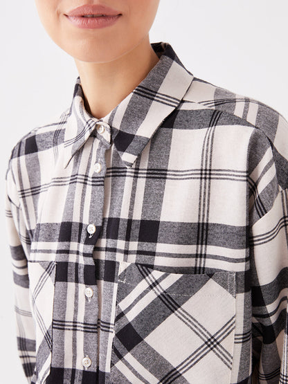 Plaid Long Sleeve Women's Shirt Tunic