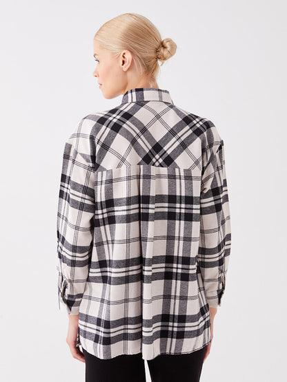 Plaid Long Sleeve Women's Shirt Tunic