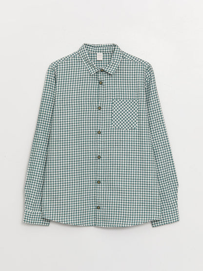 Plaid Long Sleeve Boys Shirt