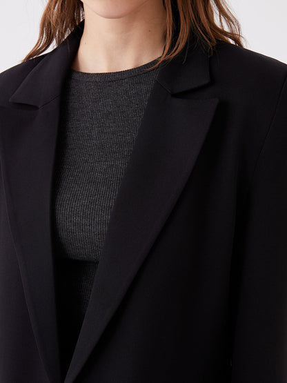 Plain Long Sleeve Women's Blazer Jacket