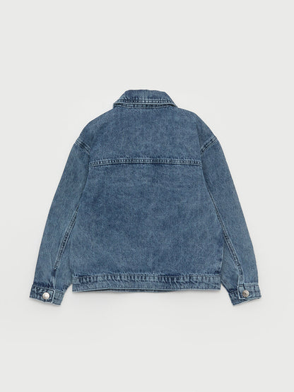 Ripped Detailed Girl's Jean Jacket