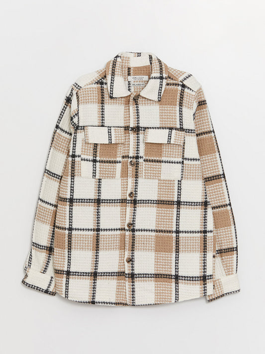 Comfortable Fit Plaid Boy's Shirt