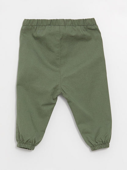 Basic Baby Boy Trousers with Elastic Waist, 2-Piece