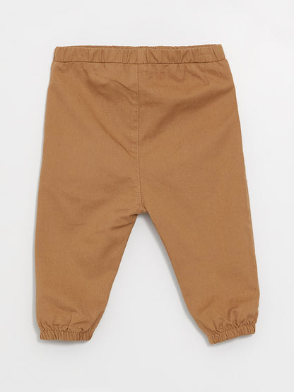 Basic Baby Boy Trousers with Elastic Waist, 2-Piece