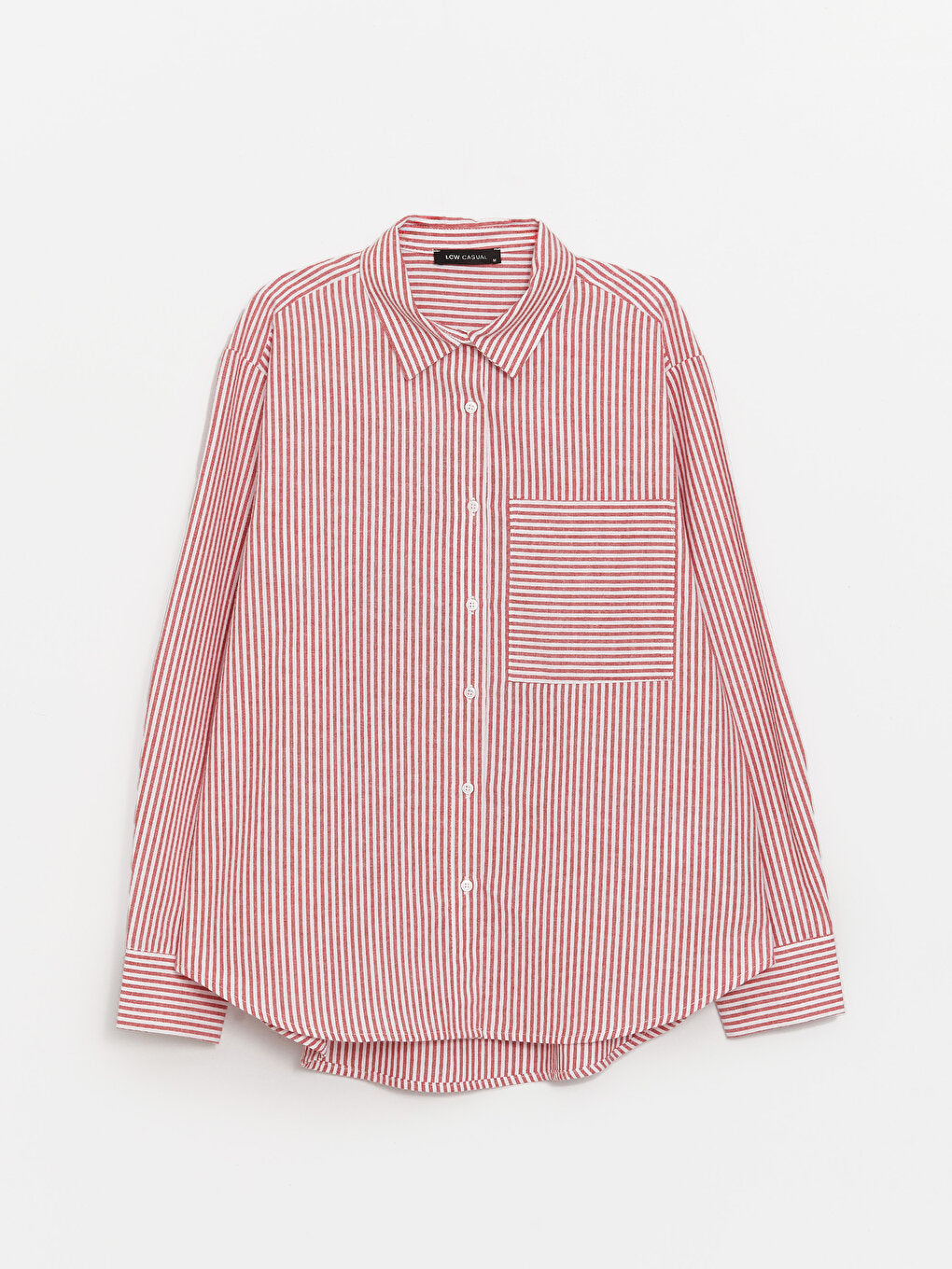 Striped Long Sleeve Poplin Women's Shirt