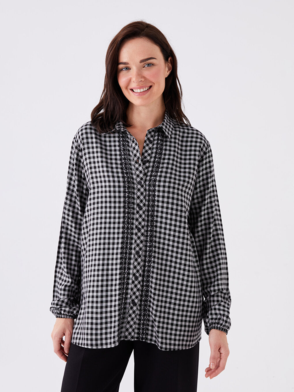 Plaid Long Sleeve Women's Shirt