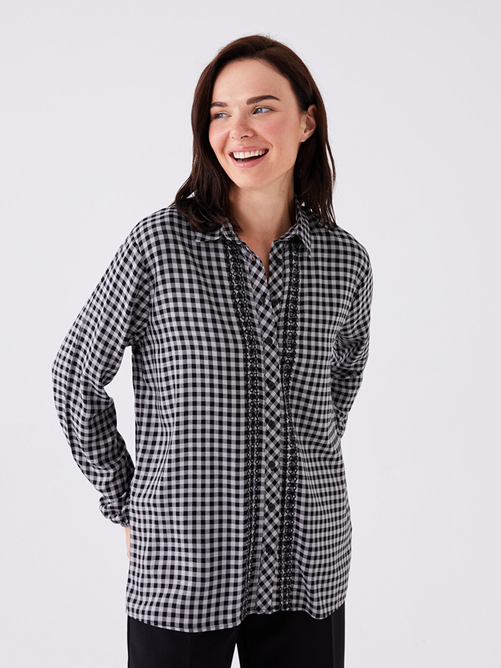 Plaid Long Sleeve Women's Shirt