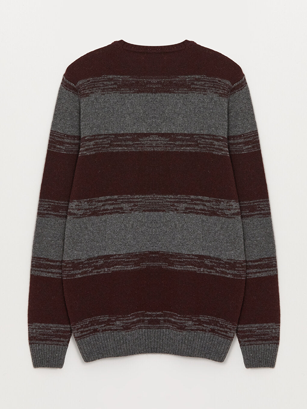 Crew Neck Long Sleeve Color Block Men's Knitwear Sweater