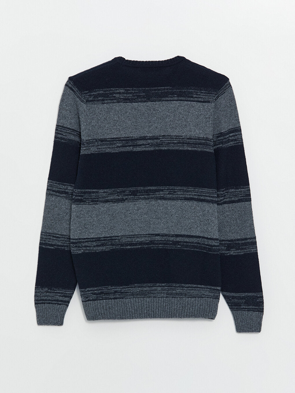 Crew Neck Long Sleeve Color Block Men's Knitwear Sweater