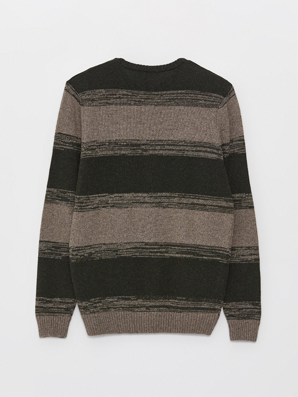 Crew Neck Long Sleeve Color Block Men's Knitwear Sweater