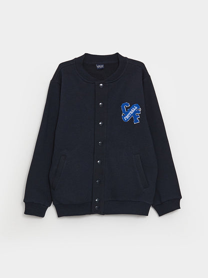 Embroidered Long Sleeve Boys' College Jacket