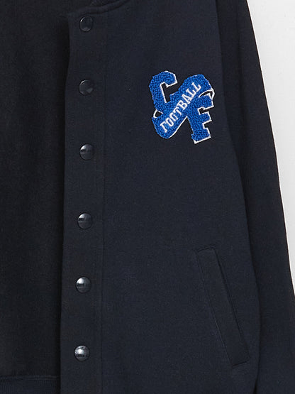 Embroidered Long Sleeve Boys' College Jacket