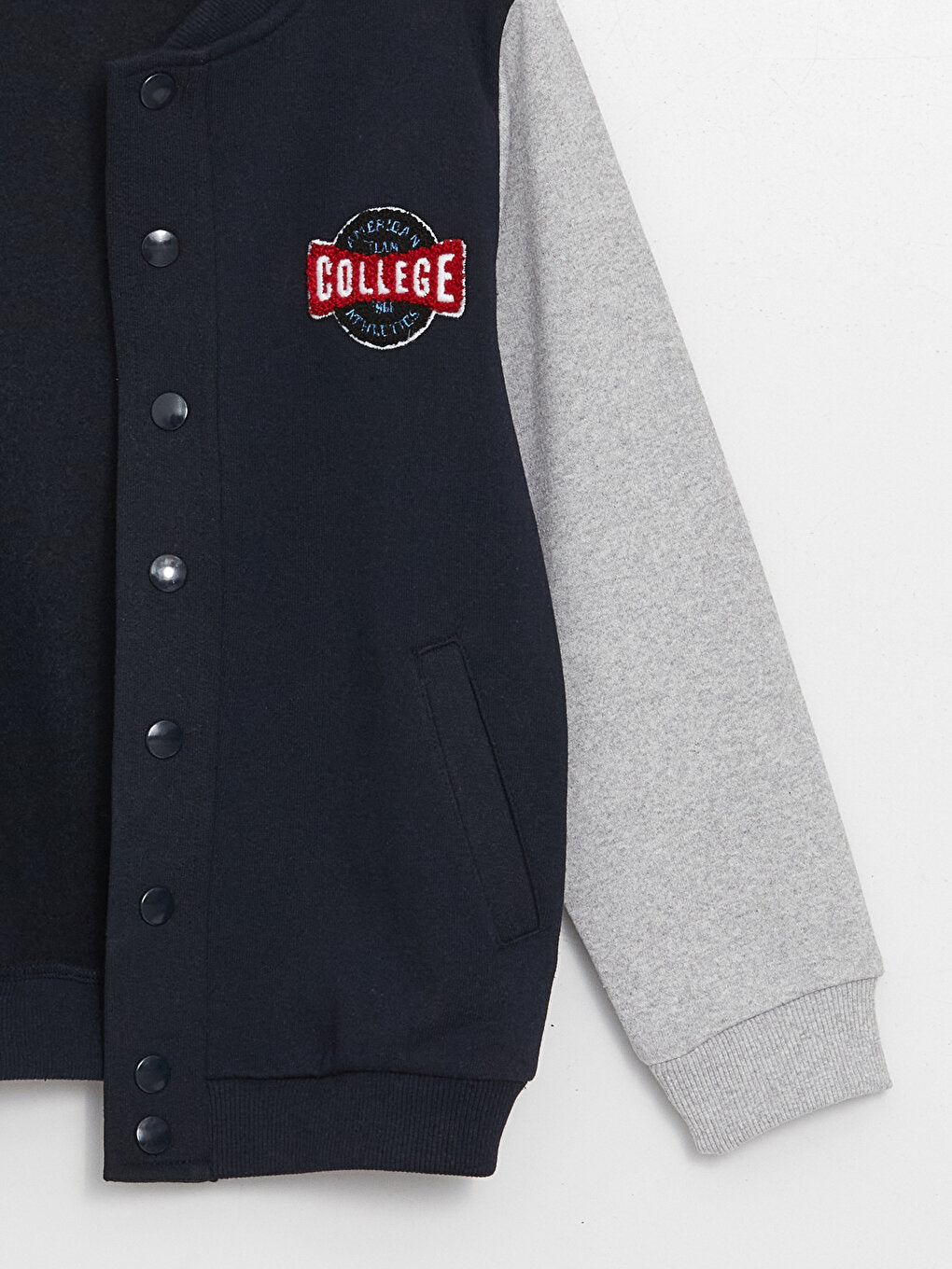 Embroidered Long Sleeve Boys' College Jacket