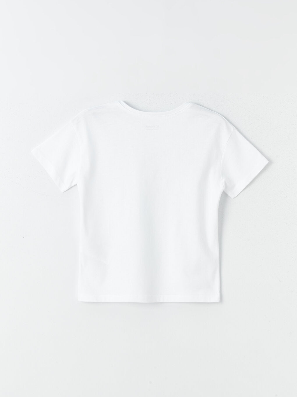 Crew Neck Basic Short Sleeve Girl's T-Shirt