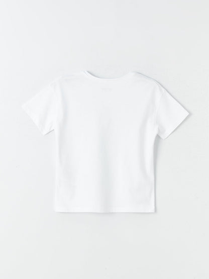 Crew Neck Basic Short Sleeve Girl's T-Shirt