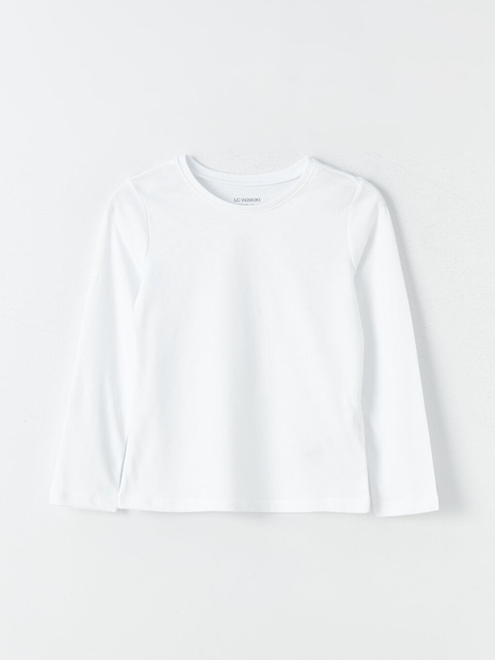 Crew Neck Basic Long Sleeve Girl's T-Shirt