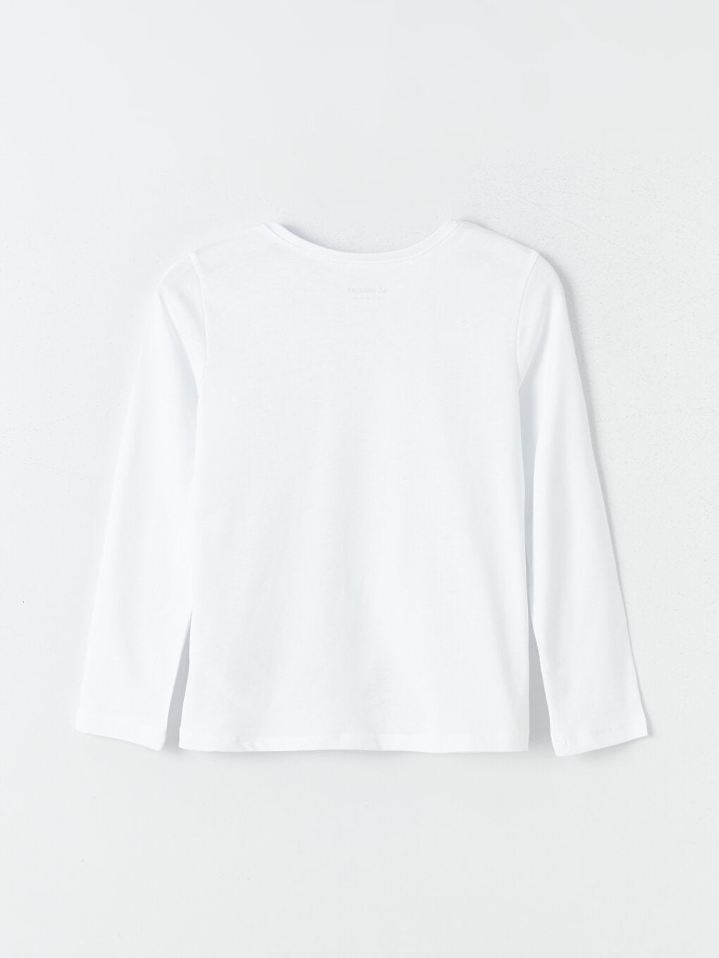 Crew Neck Basic Long Sleeve Girl's T-Shirt