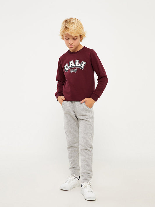 Basic Boy's Jogger Sweatpants with Elastic Waist