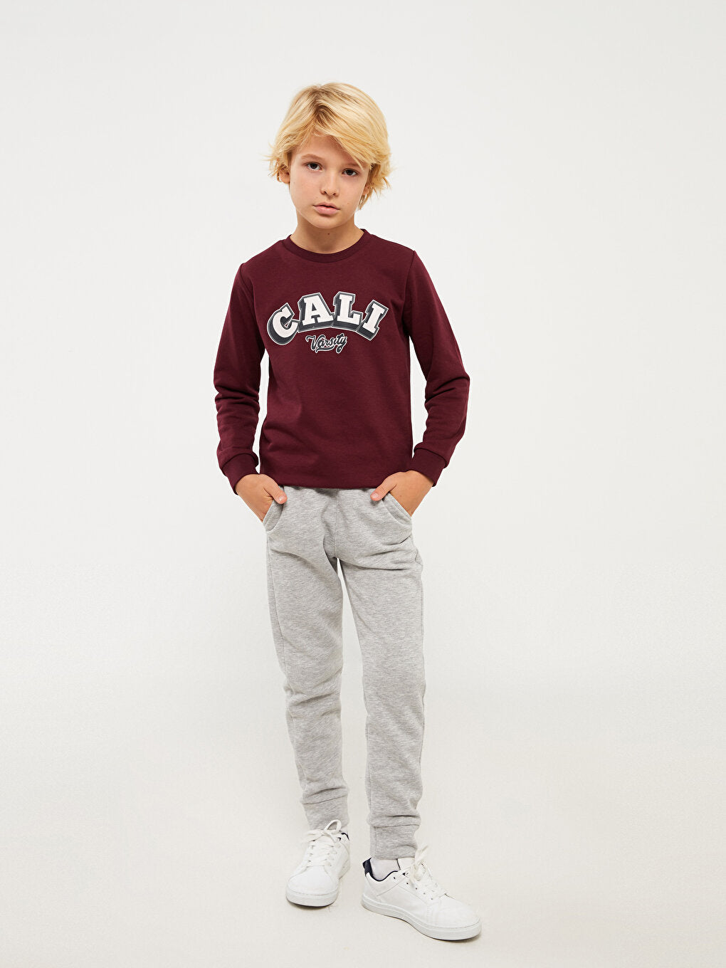 Basic Boy's Jogger Sweatpants with Elastic Waist