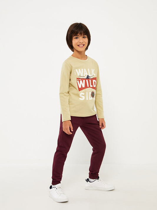 Basic Boy's Jogger Sweatpants with Elastic Waist