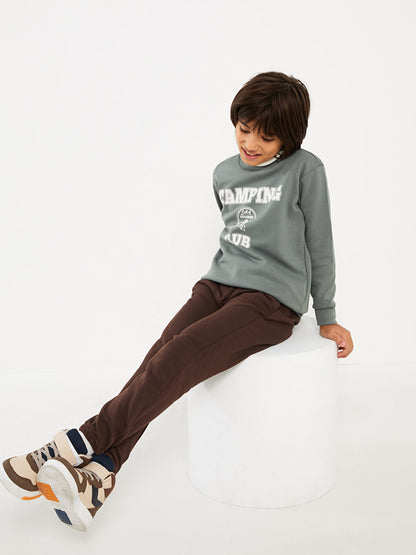 Basic Boy's Jogger Sweatpants with Elastic Waist