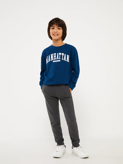 Basic Boy's Jogger Sweatpants with Elastic Waist