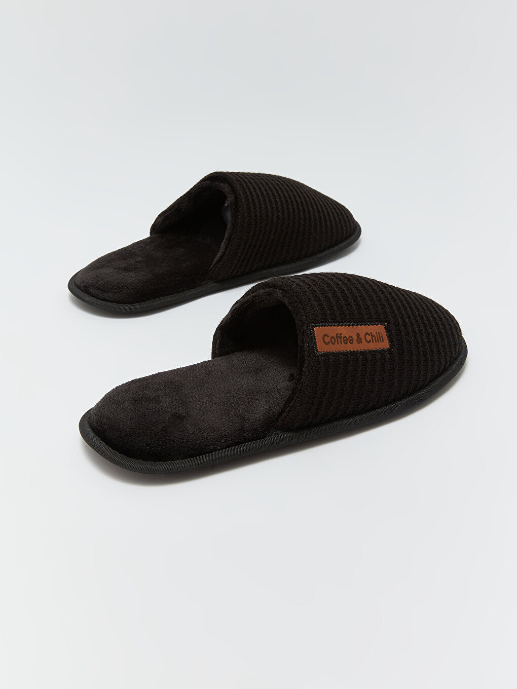 Label Printed Men's House Slippers