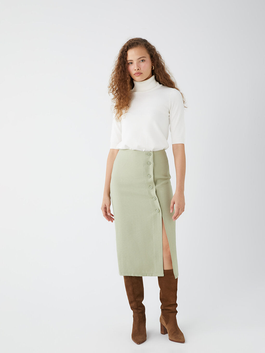 Women's Comfortable Fit Straight Skirt