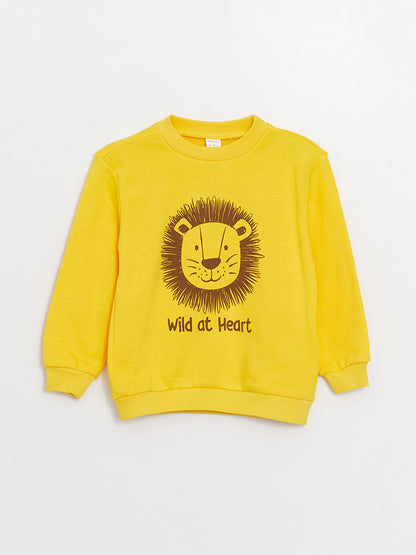 Crew Neck Printed Baby Boy Sweatshirt