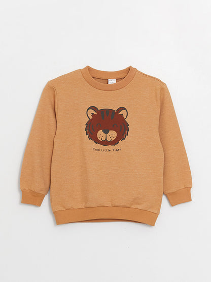 Crew Neck Printed Baby Boy Sweatshirt