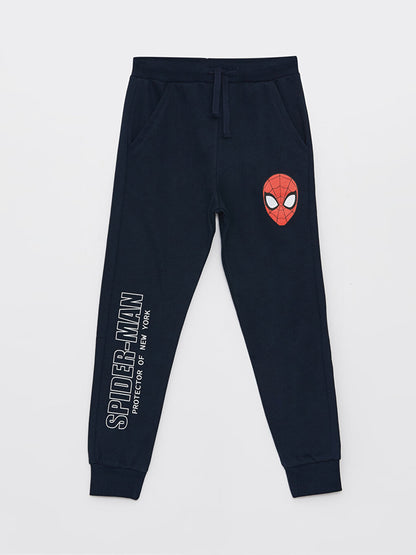 Spiderman Printed Boys' Jogger Sweatpants with Elastic Waistband