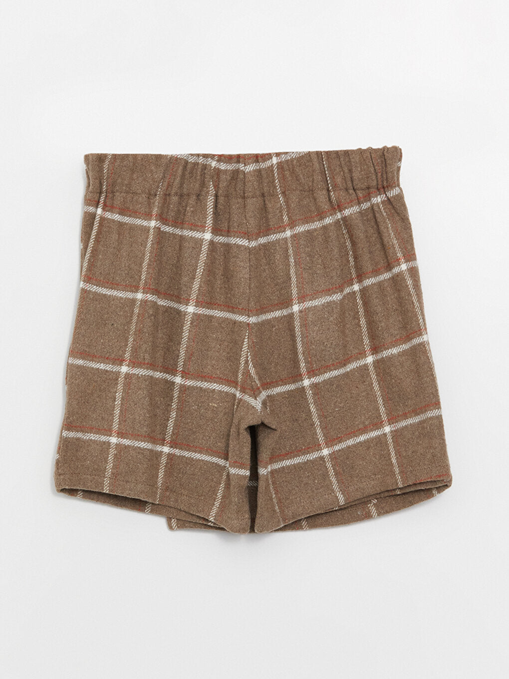 Plaid Girl's Shorts Skirt with Elastic Waist