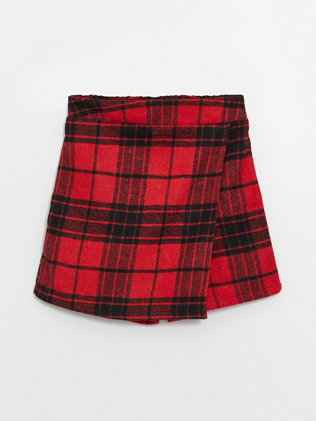 Plaid Girl's Shorts Skirt with Elastic Waist