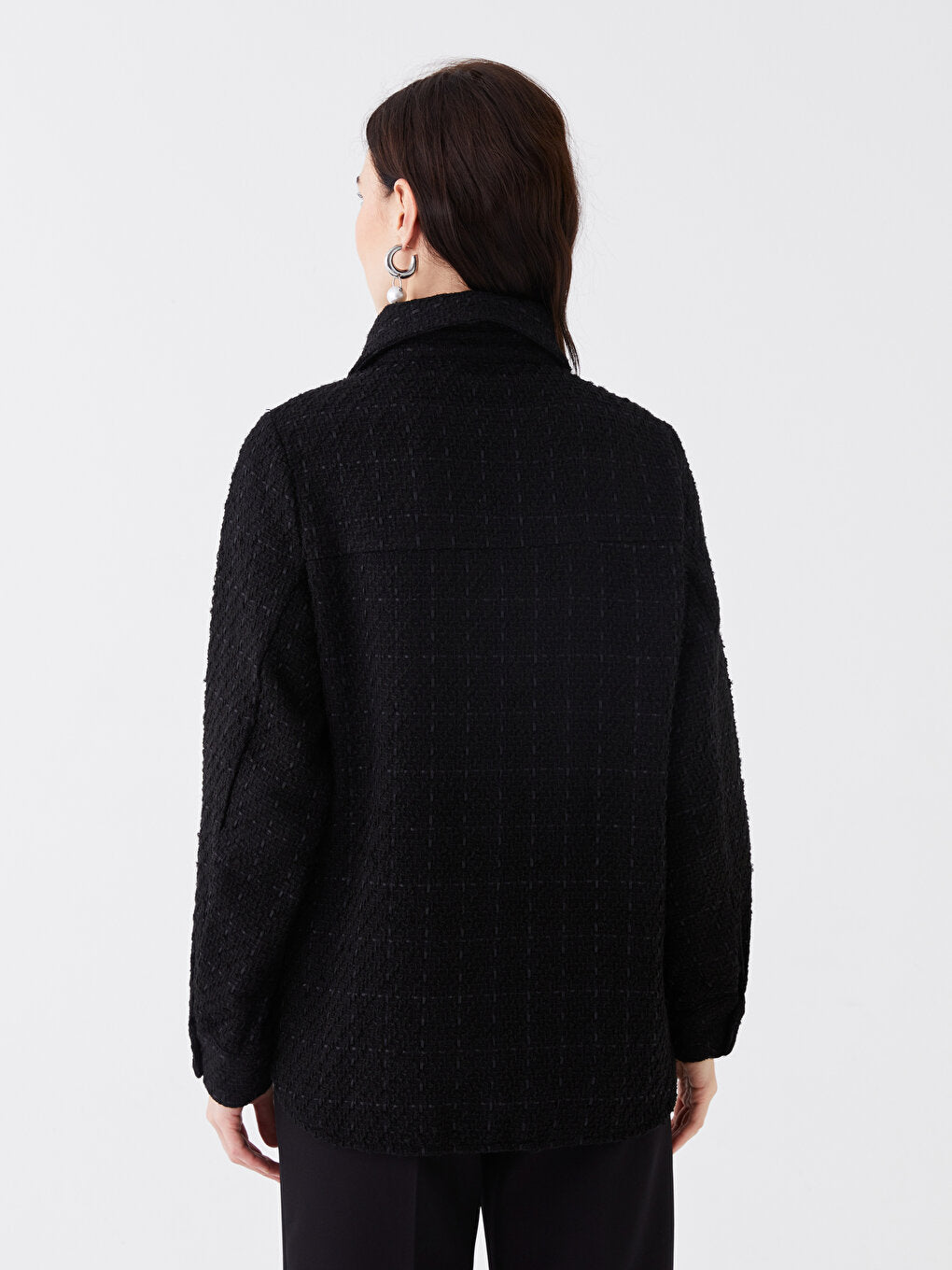 Plaid Long Sleeve Women's Shirt Jacket