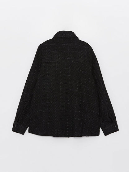 Plaid Long Sleeve Women's Shirt Jacket