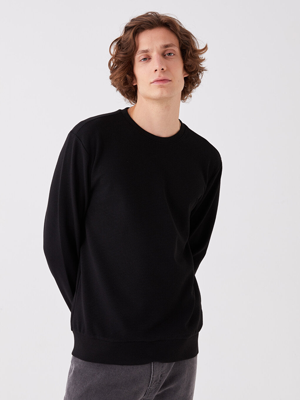 Crew Neck Long Sleeve Men's Sweatshirt