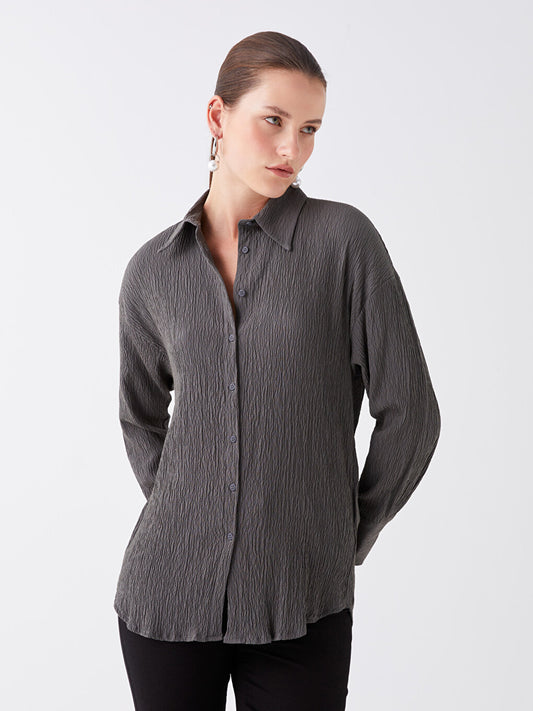 Plain Long Sleeve Women's Shirt