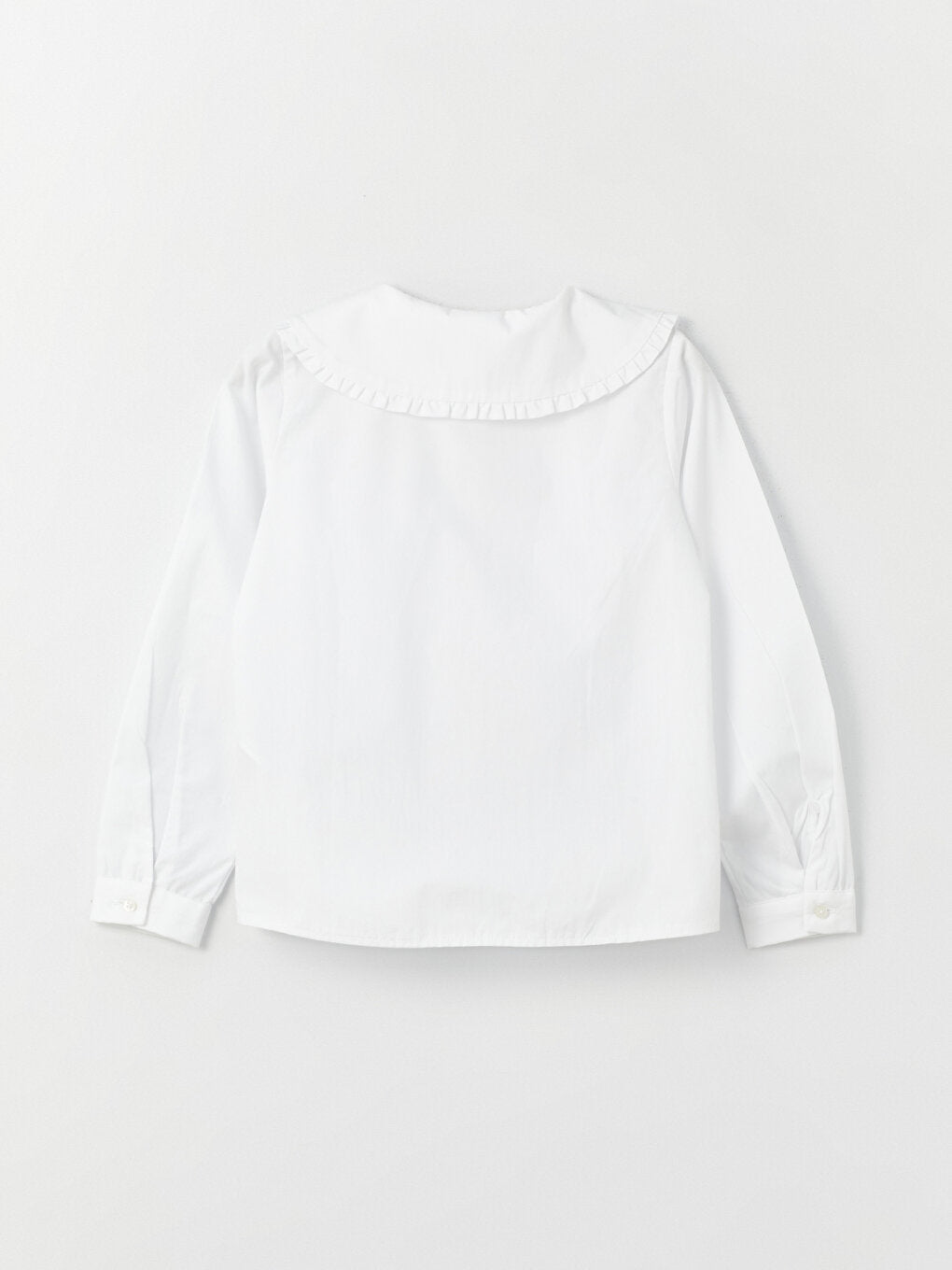 Baby Collar Basic Long Sleeve Girl's Shirt