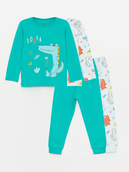 Crew Neck Long Sleeve Baby Boy Pajama Set 2-Piece